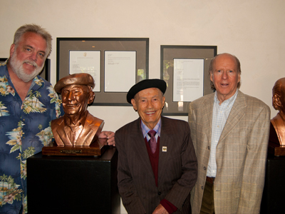 The unveiling of Austin Hills' bronze bust.